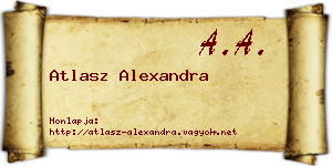 Atlasz Alexandra névjegykártya