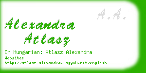 alexandra atlasz business card